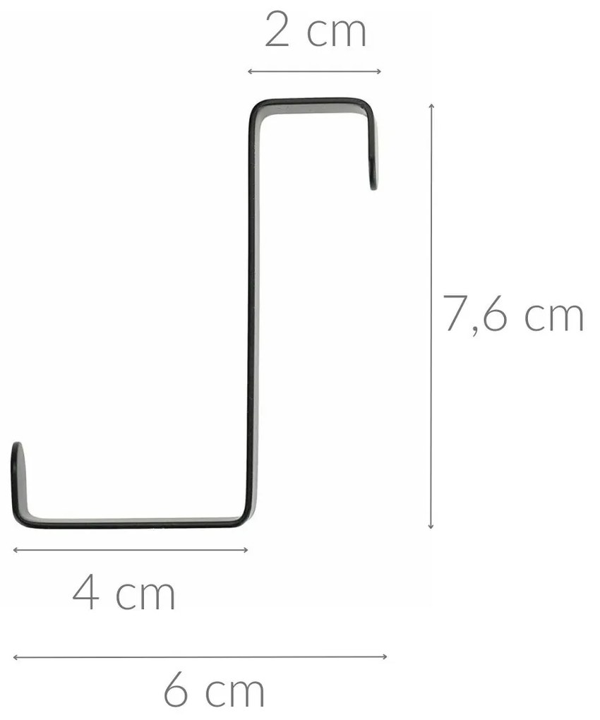 Haczyki na drzwi, zestaw czterech sztuk, metalowe, WENKO