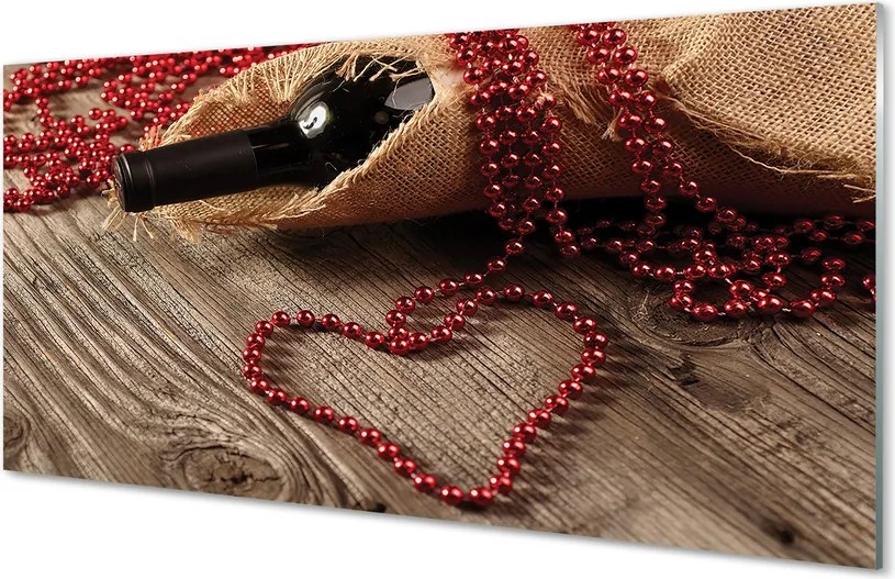 Szklany Panel Miłosny Akcent z Winem
