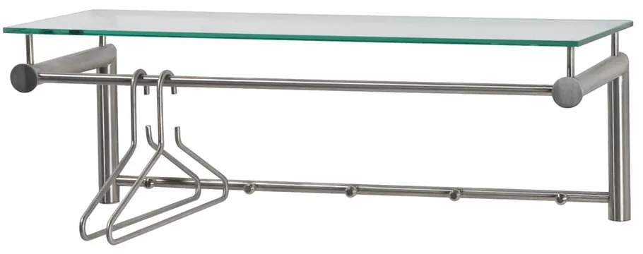 Metalowy wieszak ścienny w kolorze srebra z półką 79 cm Suza – Spinder Design