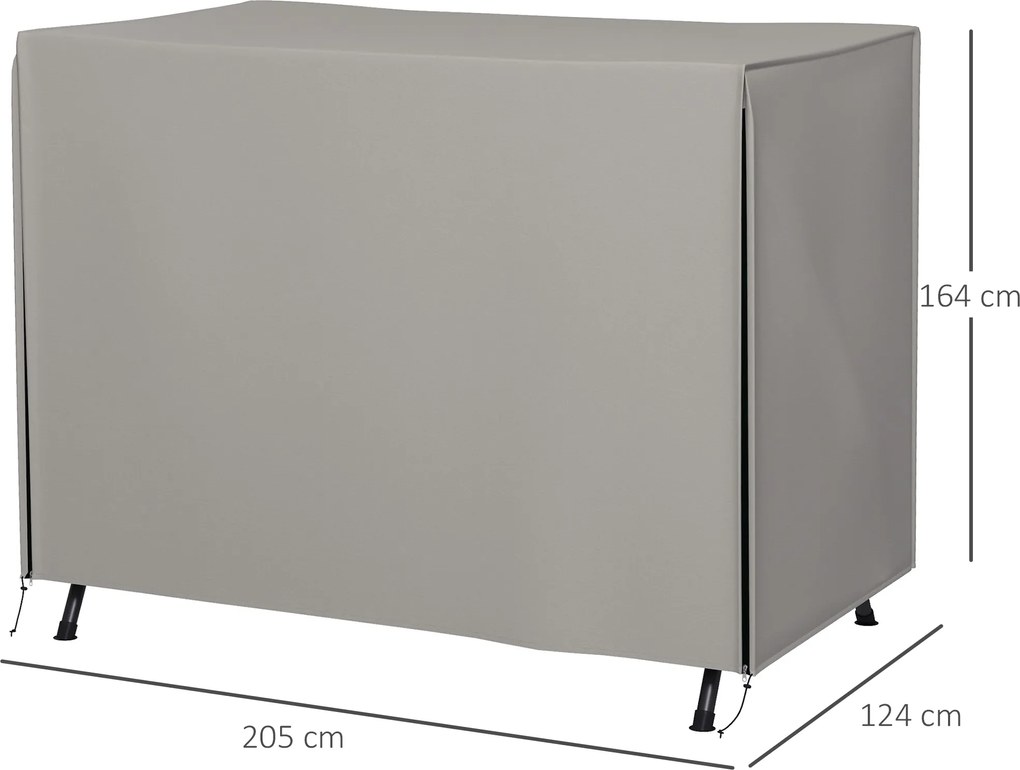 Outsunny Pokrowiec na huśtawkę ogrodową, odporny na rozdarcia, odporny na warunki atmosferyczne, System Tex-Lock, 205x124x164 cm, Szary