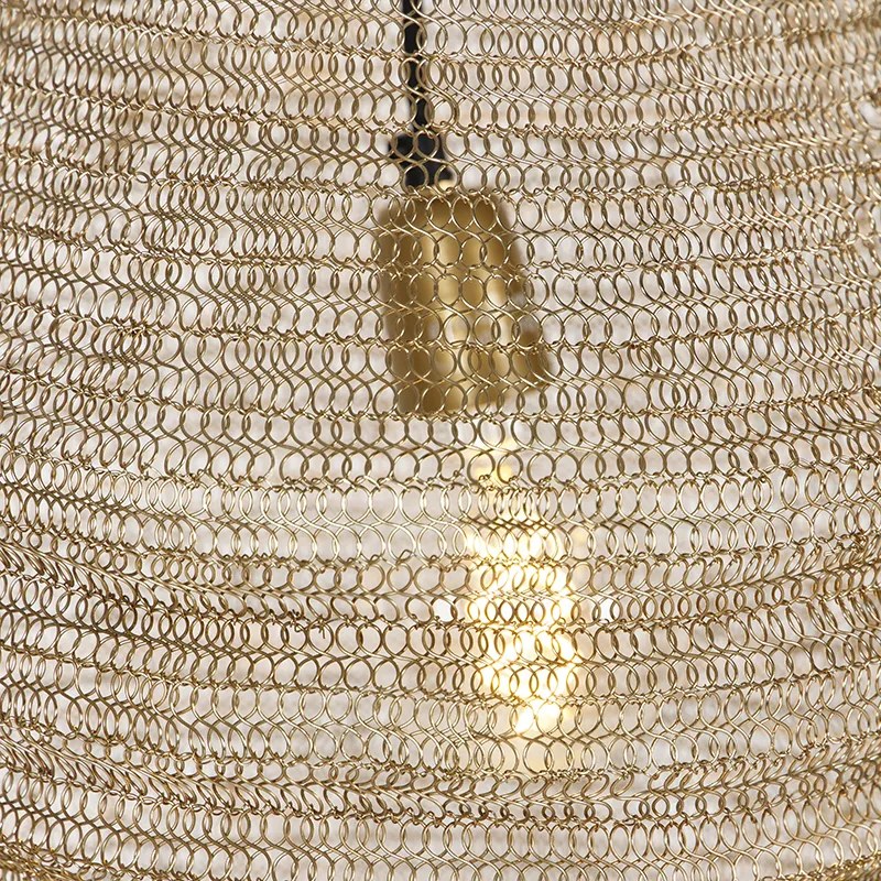 Orientalna lampa wisząca złota - Nidum