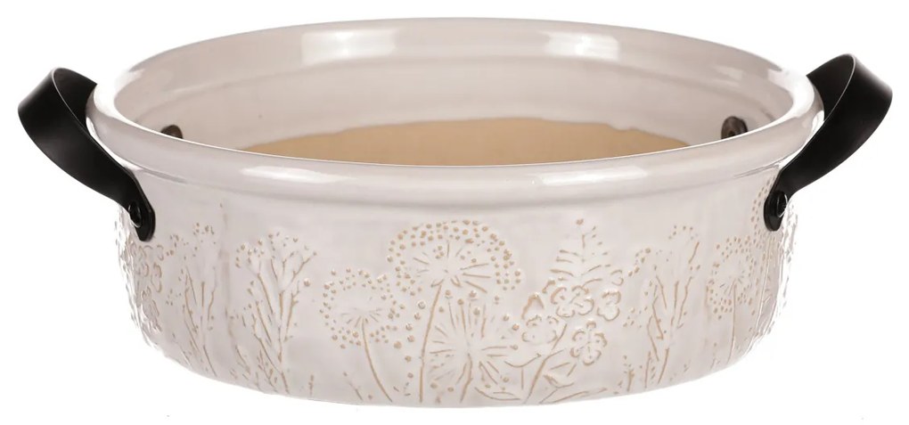 Osłonka na kwiaty Flores, 29 x 8 x 24 cm, ceramika