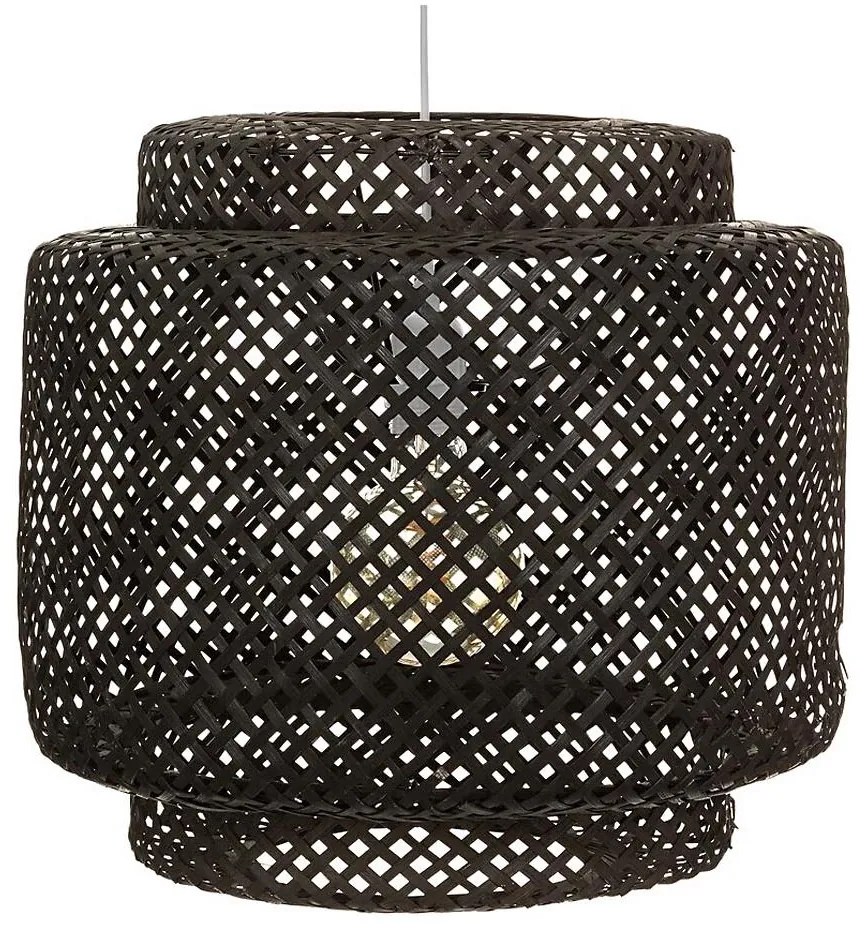 Atmosphera - Żyrandol na lince LIBY 1xE27/40W/230V bambus/czarny