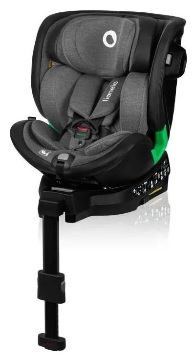 Lionelo - Fotelik obrotowy HARMONY i-Size 40-150 cm czarno-szary