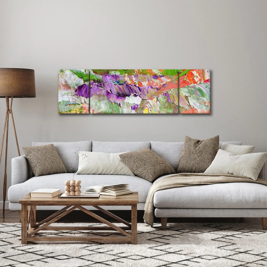 Obraz abstrakcji - malarstwo (170x50 cm)