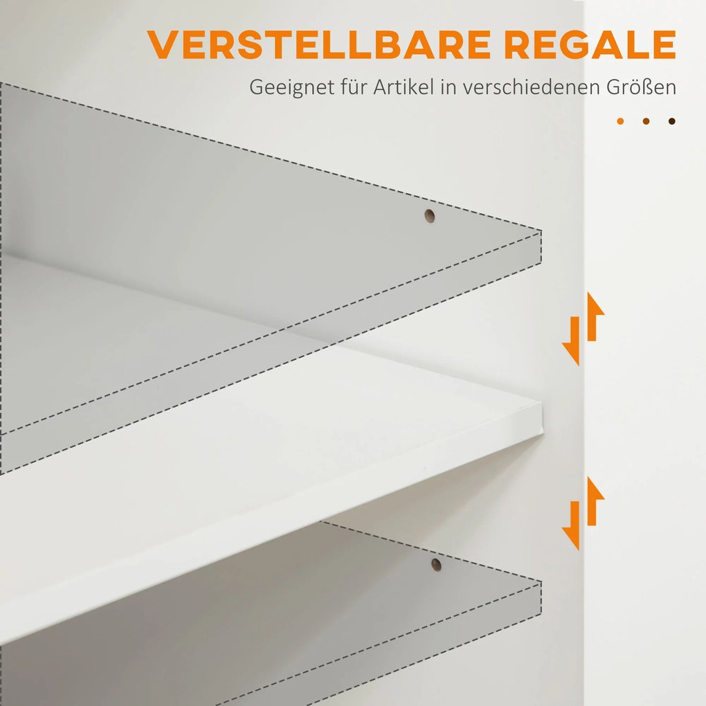 HOMCOM Wózek Kuchenny Serwisowy Wyspowy, 1 Półka na Przyprawy, 1 Uchwyt na Ręcznik, 109 cm x 40 cm x 89 cm, Biały