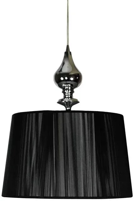 Czarna lampa wisząca z nitkowym abażurem - 24X połysk V160 F3-H10