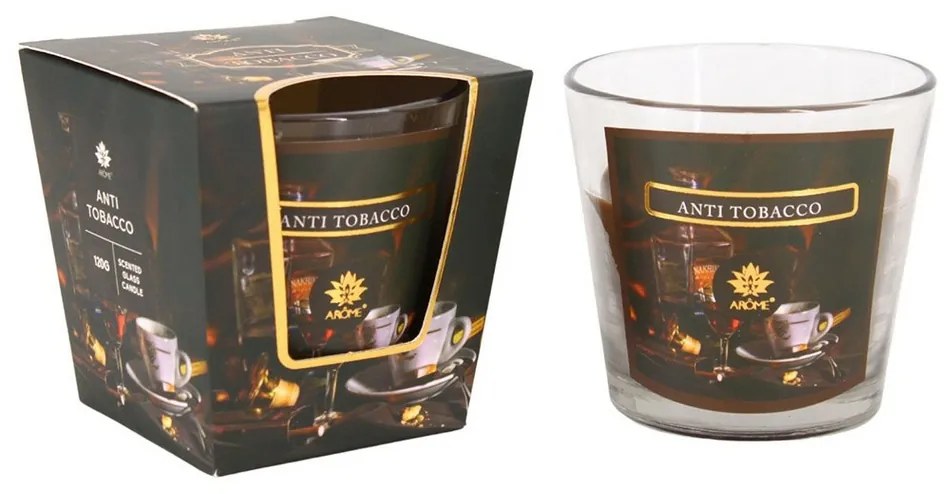 Arome Świeczka zapachowa w szkle Anti Tobacco, 120 g
