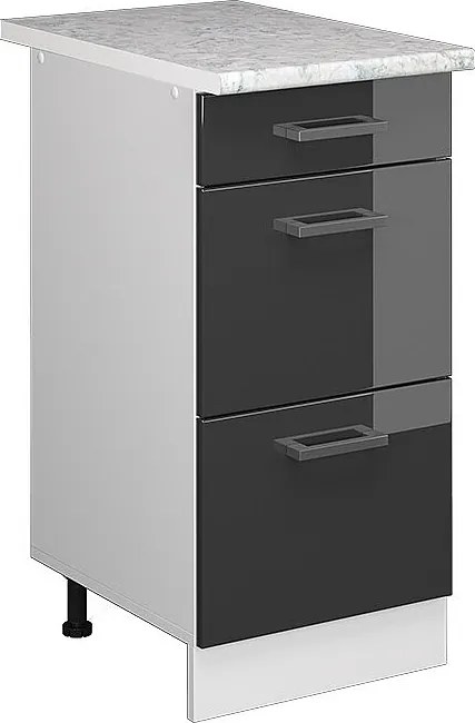 Szafka dolna do kuchni antracyt wysoki połysk 40x60x81.6 r-line
