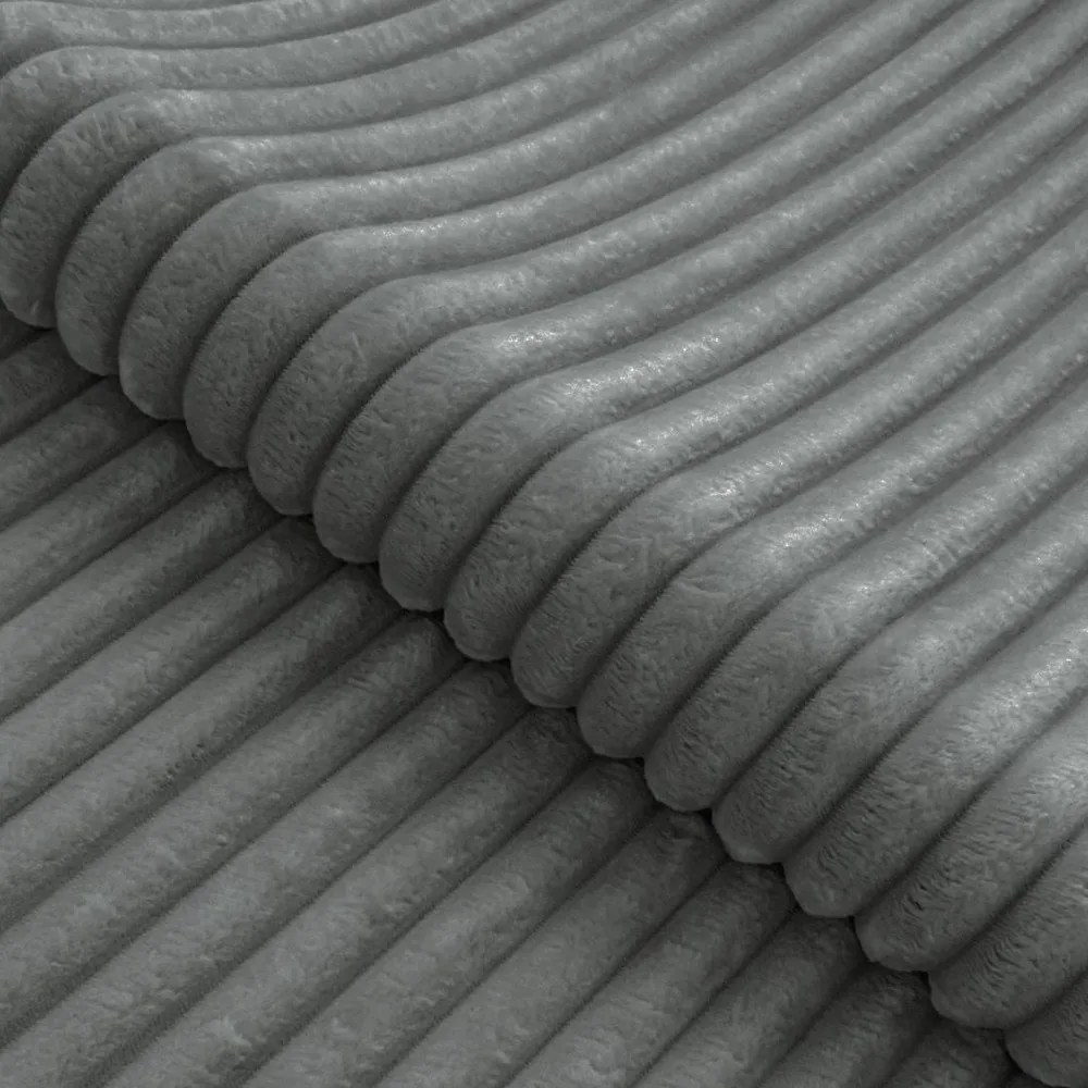 Szary sztruksowy narożnik (prawostronny/w kształcie litery L) Marbeya – Ropez