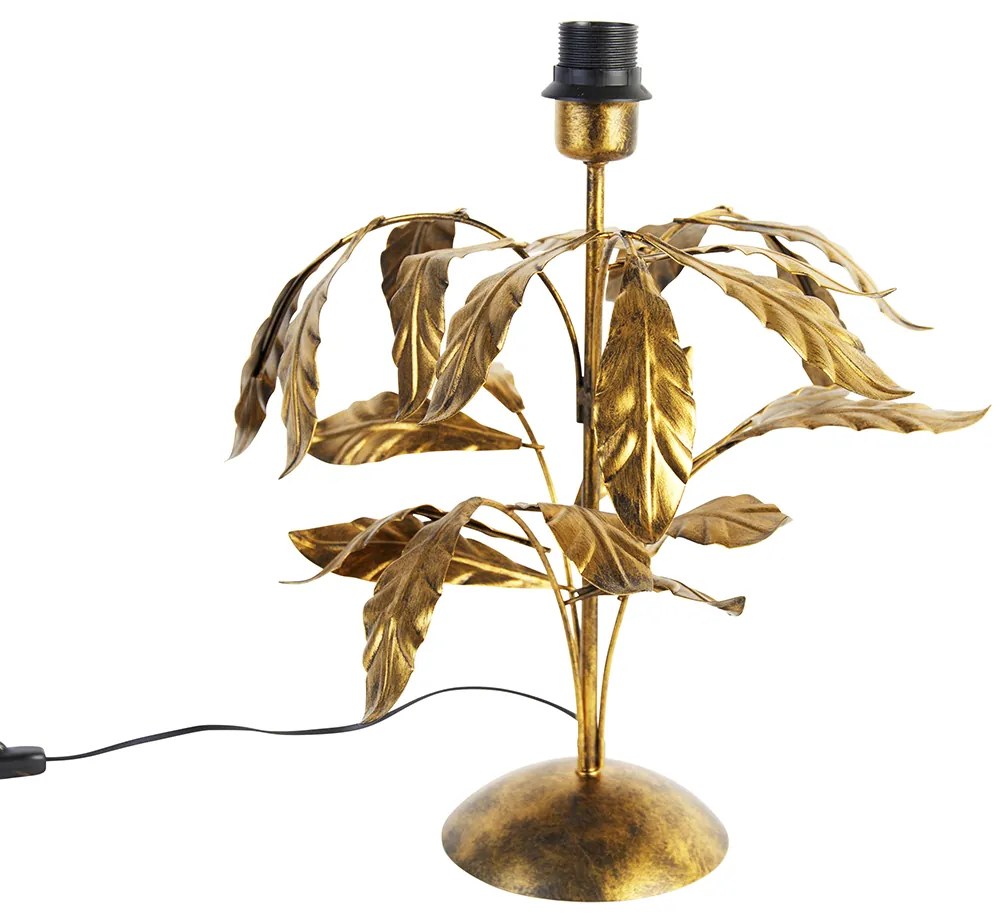 Lampa stołowa w stylu vintage złoto antyczne 40 cm bez klosza - Linden klasyczny/Antyczny Oswietlenie wewnetrzne