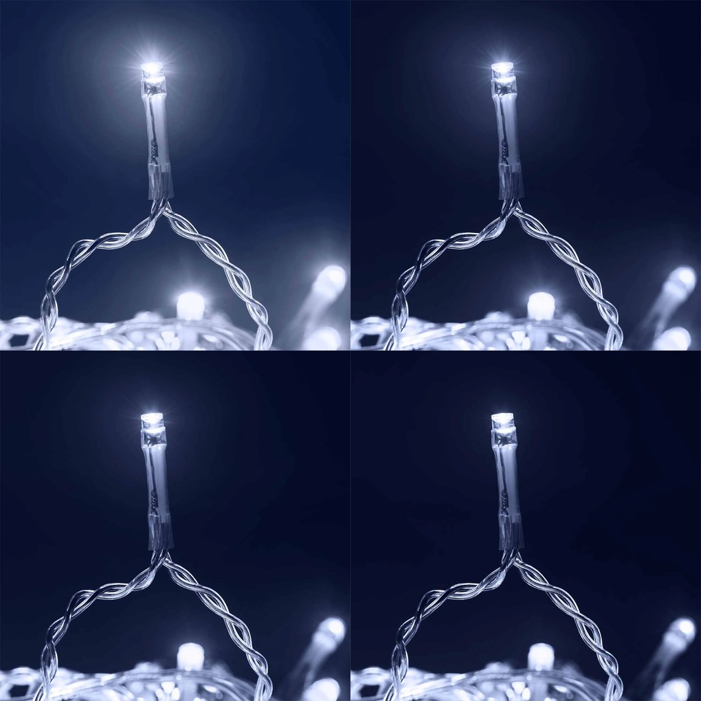 Świąteczny łańcuch świetlny CECIL, 10m, zimna biała Monzana