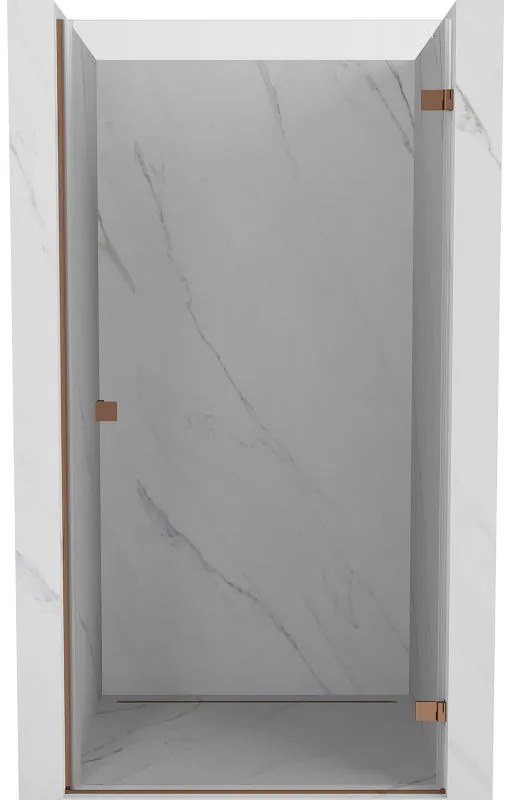 Mexen Lunar-B drzwi prysznicowe uchylne prawe 45 cm, transparent, różowe złoto - 832-045-000-60-00-P