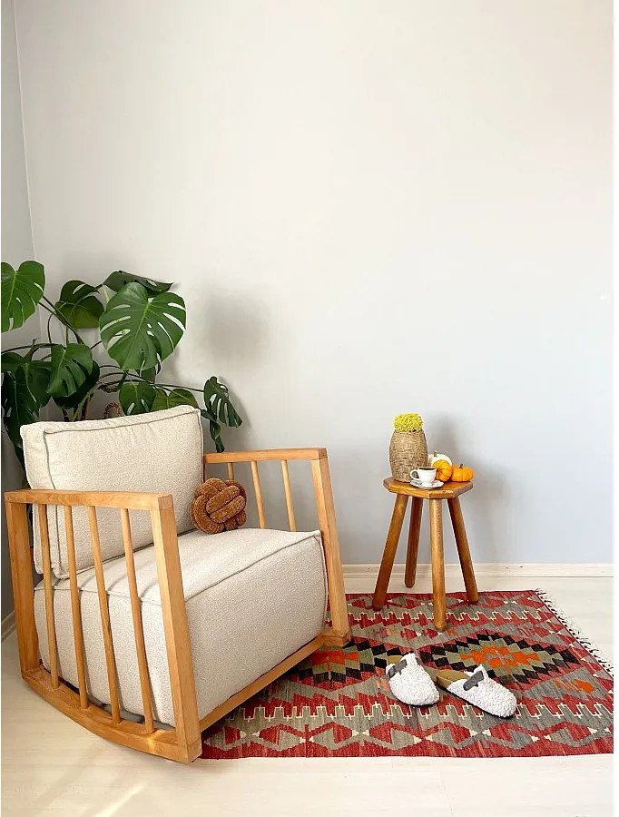 Elegancki fotel, biały, 65 cm szer. x 80 cm wys. x 71 cm gł. | Stelaż w 100% z drewna, tkanina Babyface | Idealny do nowoczesnych salonów i przytulnych przestrzeni