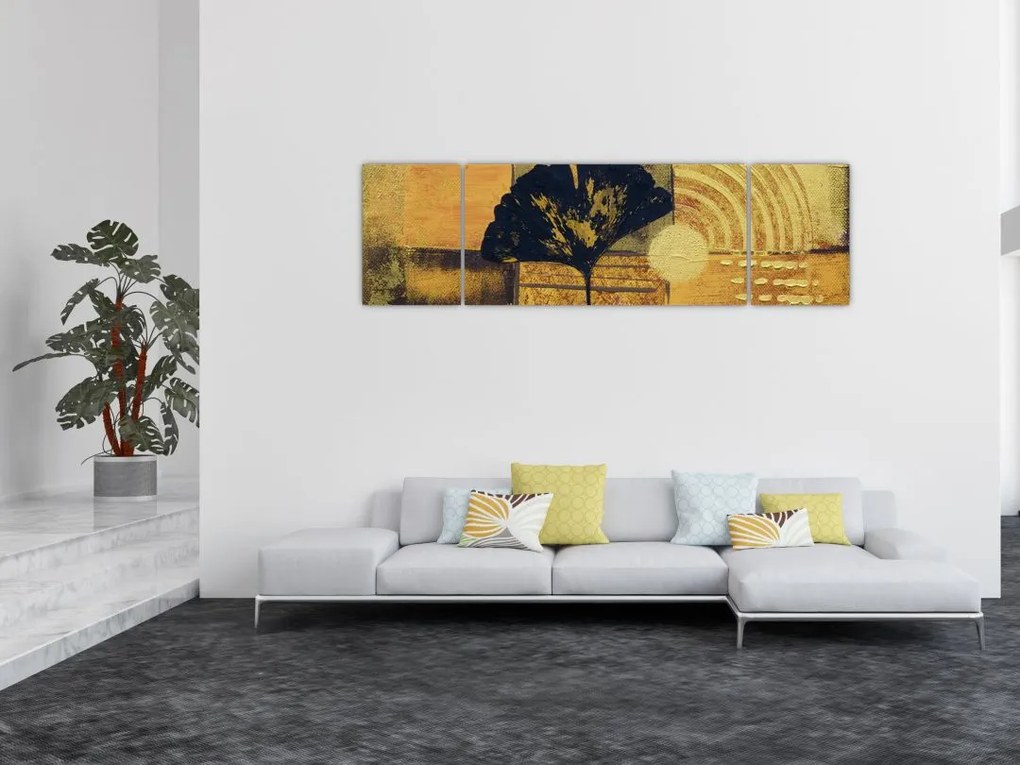 Obraz - Liść miłorzębu (170x50 cm)