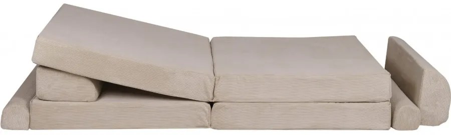 Slimcord sztruksowa sofa dziecięca, beżowa - meowbaby®