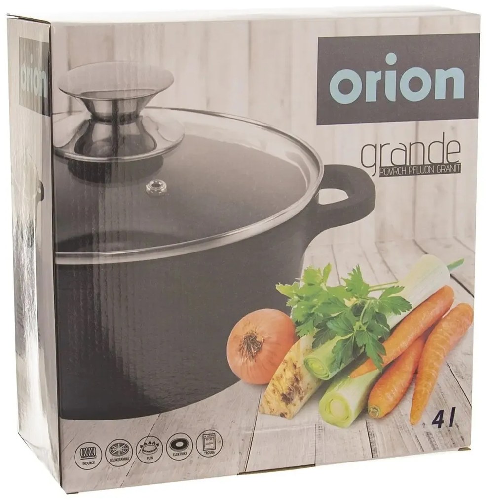 Orion Garnek ze szklaną pokrywką Grande, śr. 24 cm, 4 l