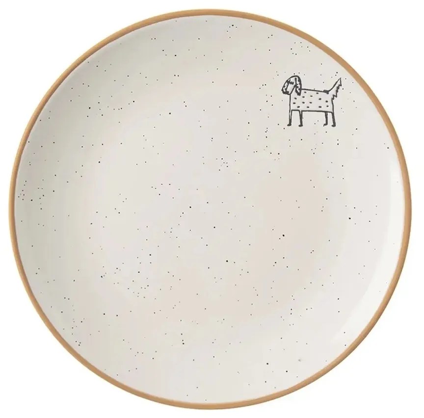 Orion Ceramiczny talerz deserowy Farmhouse dog ,śr. 19,5 cm