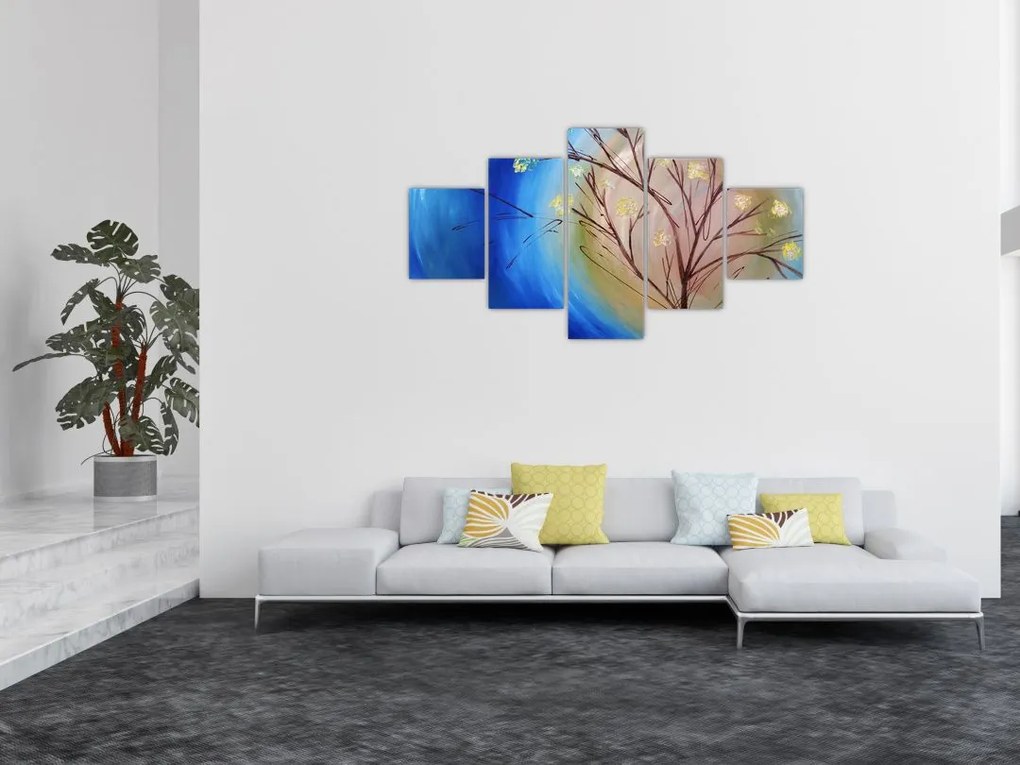 Obraz - Drzewo zakrywające słońce (125x70 cm)