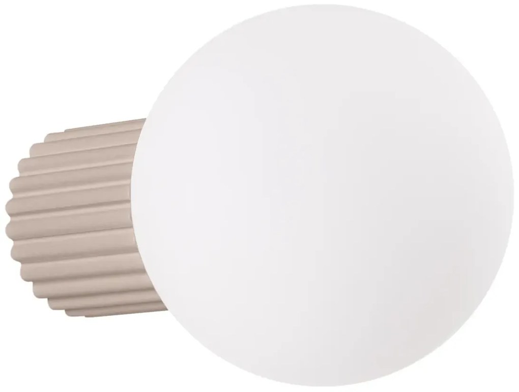 Kinkiet HALO taupe IP44 ryflowany SOLLUX  LIGHTING