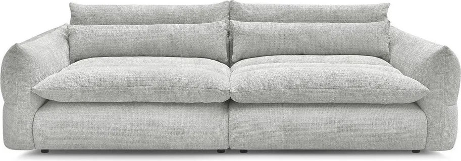 Jasnoszara sofa z tkaniny szenilowej 276 cm Neil – Bobochic Paris