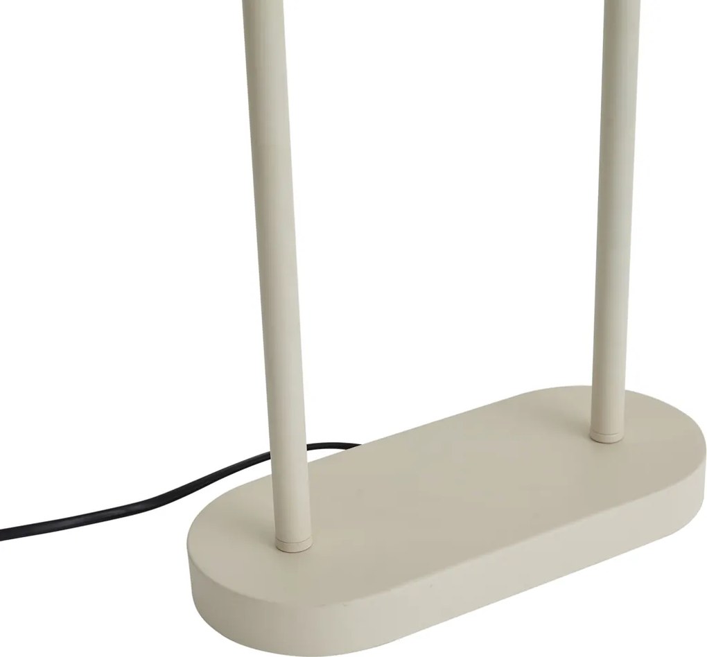 Lampa stołowa beżowa z zielonym owalnym kloszem i złotym wnętrzem 35 cm - Thijmen