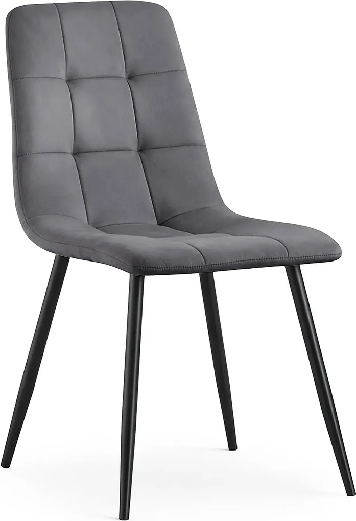 Zestaw 4 nowoczesnych krzeseł grafitowych S2-N79