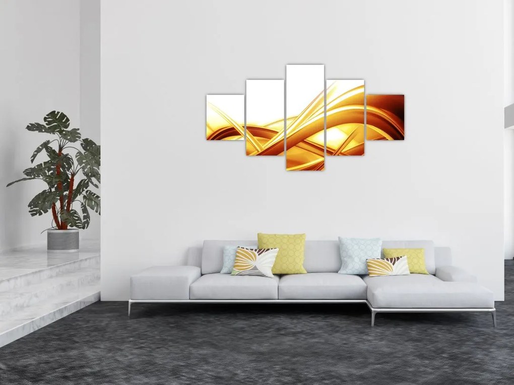 Obraz - Żółta abstrakcja (125x70 cm)