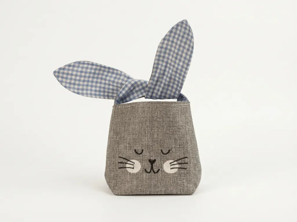 Lniany woreczek NATURO w kształcie królika, 14x14 cm - więcej wariantów Kolor: Niebieski