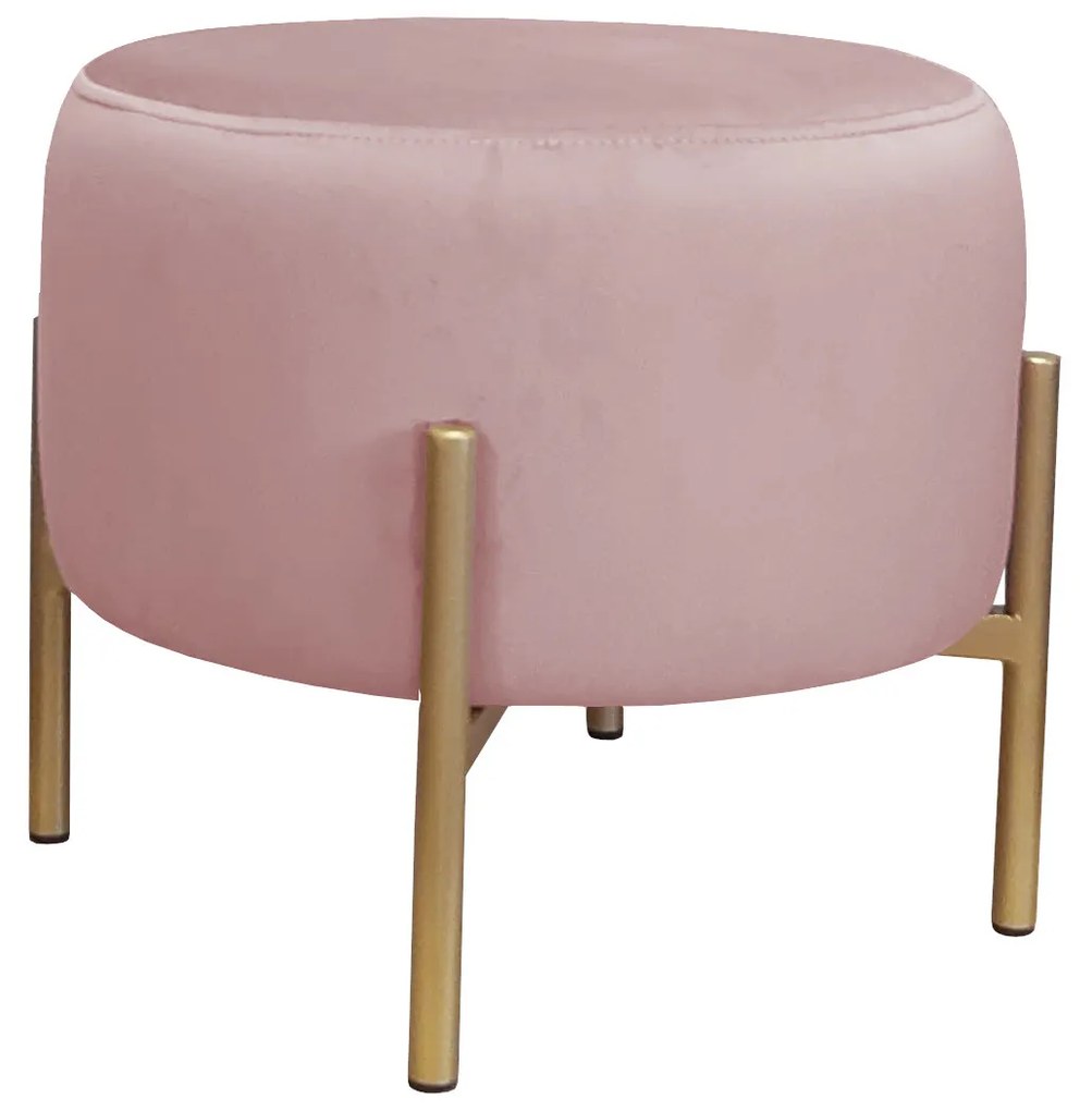 Pufa OLA LOFT ławka podnóżek metal złota MG58