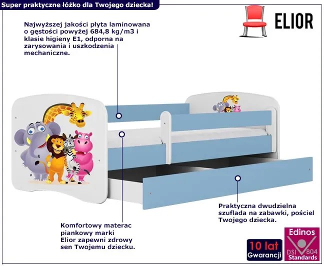Łóżko dla chłopca z barierką mix 80x160 Z2-L39