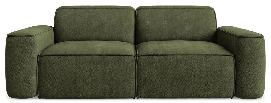Zielona sofa z tkaniny szenilowej 204 cm Omao – Makamii