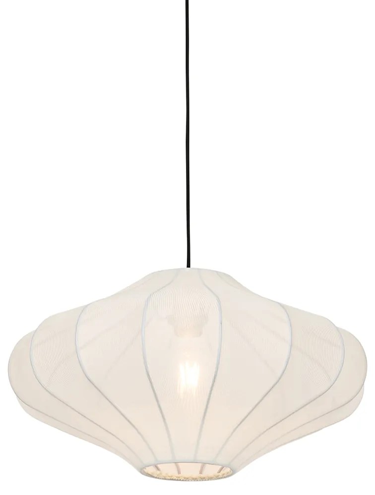 Lampa wisząca Design Biały Jedwab 50 cm - Plu