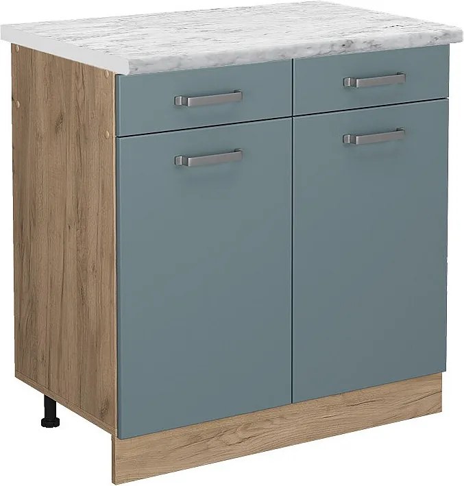 Szafka dolna do kuchni niebiesko-szary 80x60x81.6 r-line