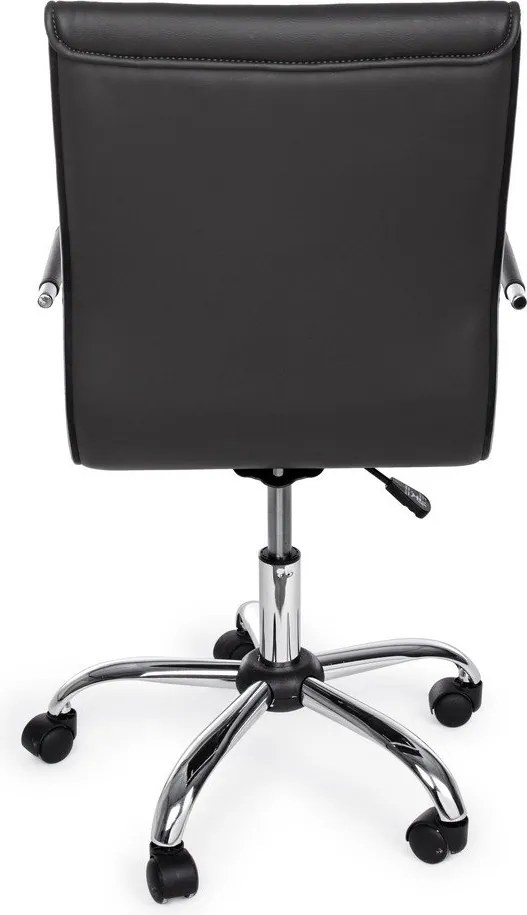 Ciemnoszare krzesło biurowe z imitacji skóry Perth – Yes Everyday