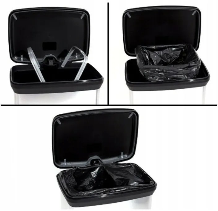 Curver Kosz na śmieci Rectangular 50 l, czarny