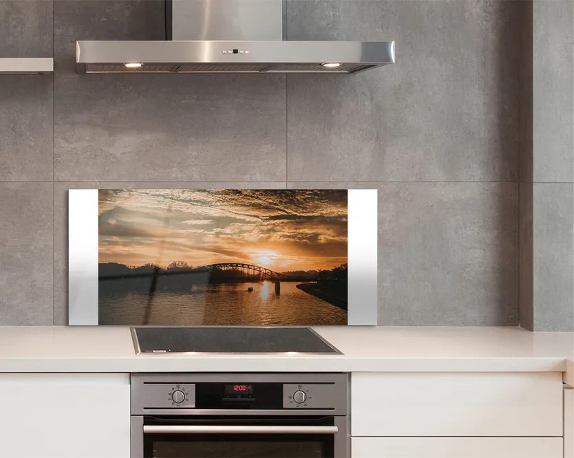 Panel Szklany Krakowski Most o Zmierzchu