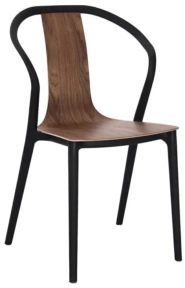 Industrialne krzesło tulipan orzech A8-H24