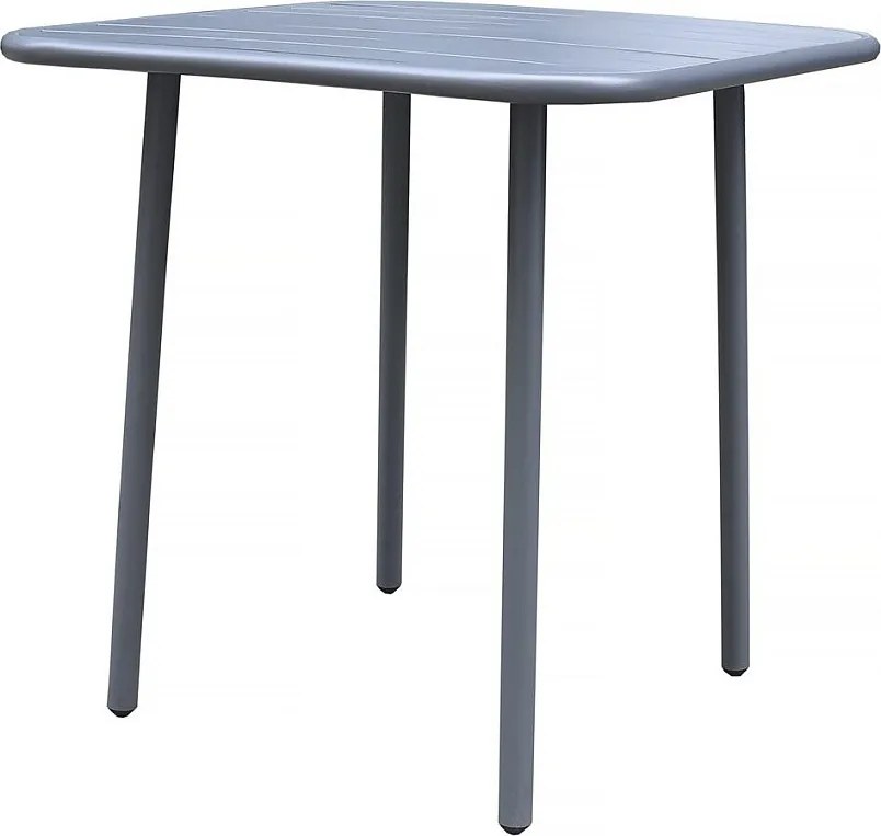Stół ogrodowy metalowy Bilbao - 70 x 70 x 71 cm - Szary