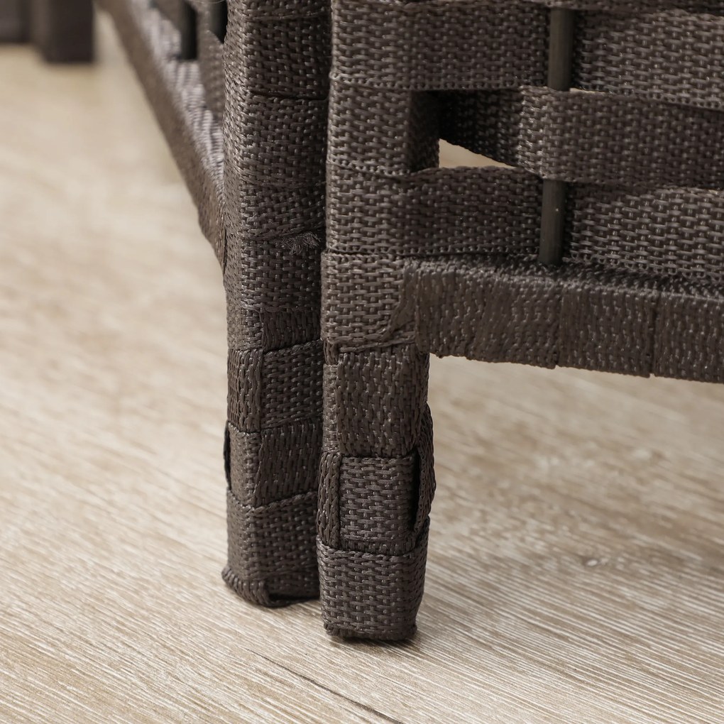 HOMCOM 6-częściowy parawan, składana osłona, ścianka działowa do salonu, sypialni, biura domowego, Brązowy