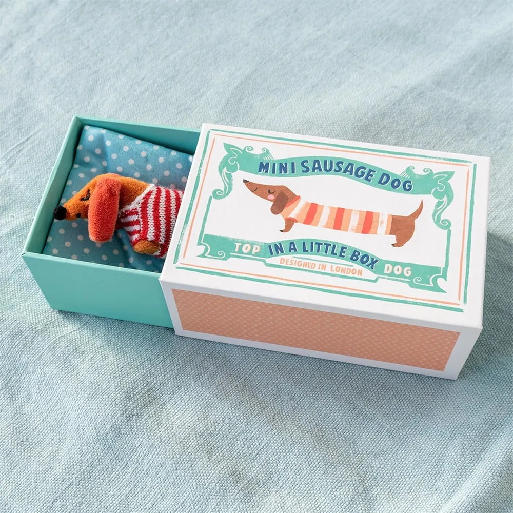 Zabawka pluszowa Mini Sausage Dog in a Little Box – Rex London