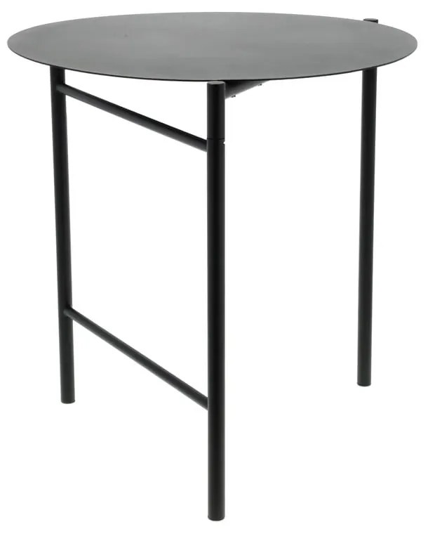 Czarny metalowy okrągły stół ø 70 cm Disc – Zone