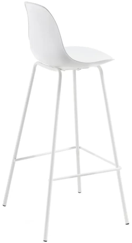 Biały hoker (wysokość siedziska 65 cm) Brighter – Kave Home