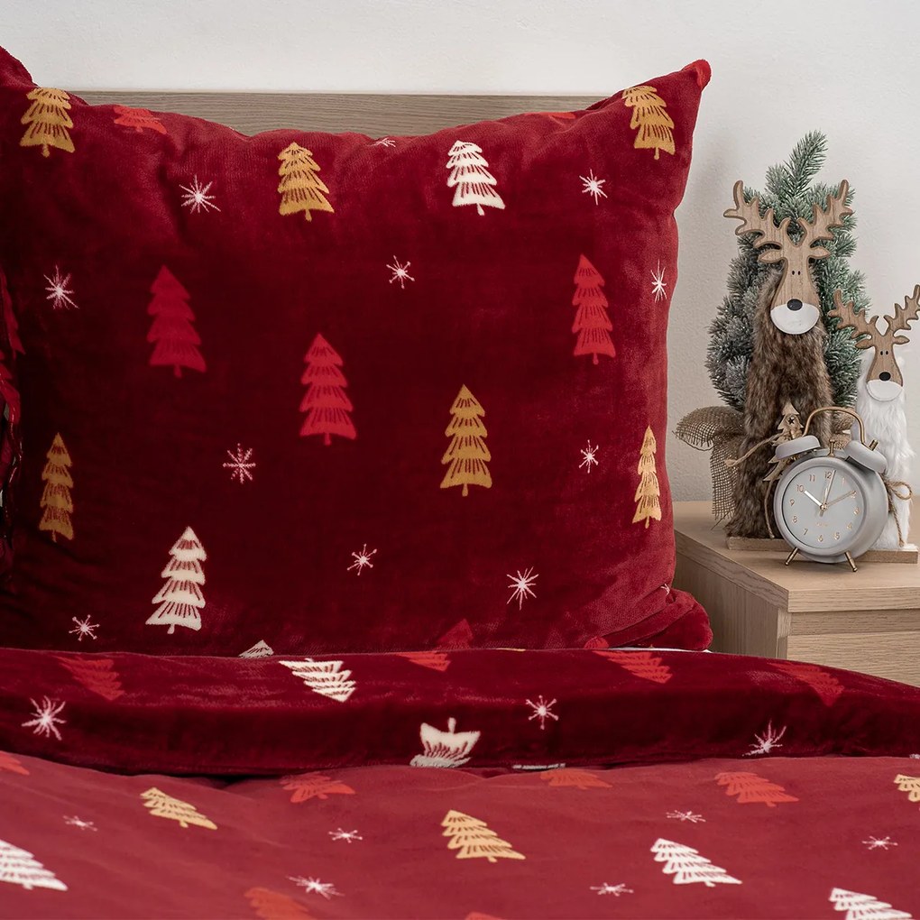 4Home Pościel mikroflanela Crimson Woods, 140 x 200 cm, 70 x 90 cm