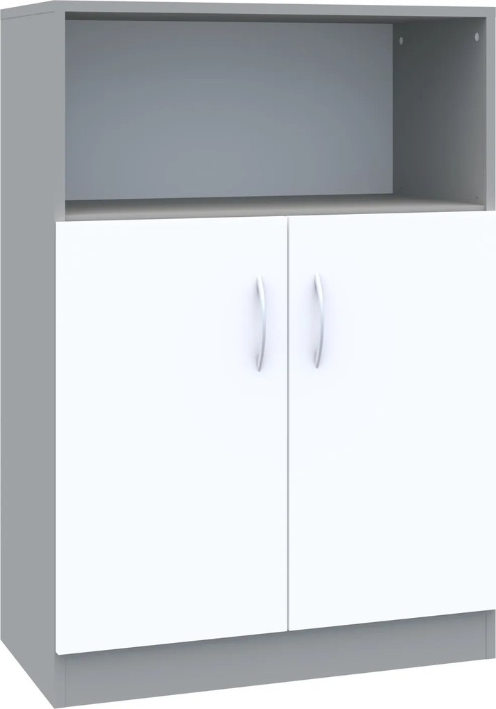 Dwudrzwiowa szafka biurowa na klucz Simple z półką, 80x40x120,5 cm, index 80-3P-2F2