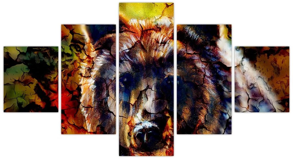 Obraz - Niedźwiedź, malarstwo (125x70 cm)