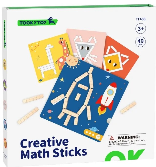 Tooky toy układanka gra logiczna łamigłówki klocki magnetyczne dla dzieci 49 el.