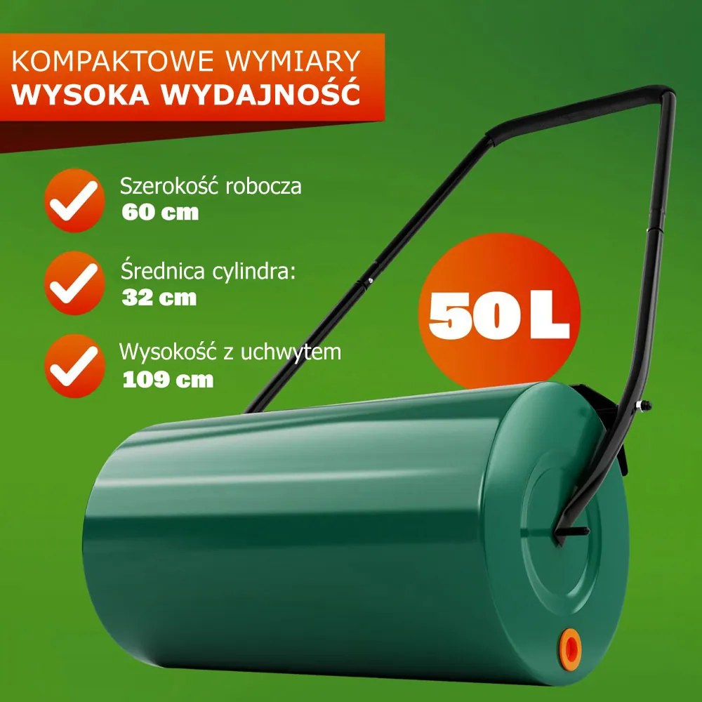 Wałek do trawnika FARMER, 57cm, zielona Jurhan