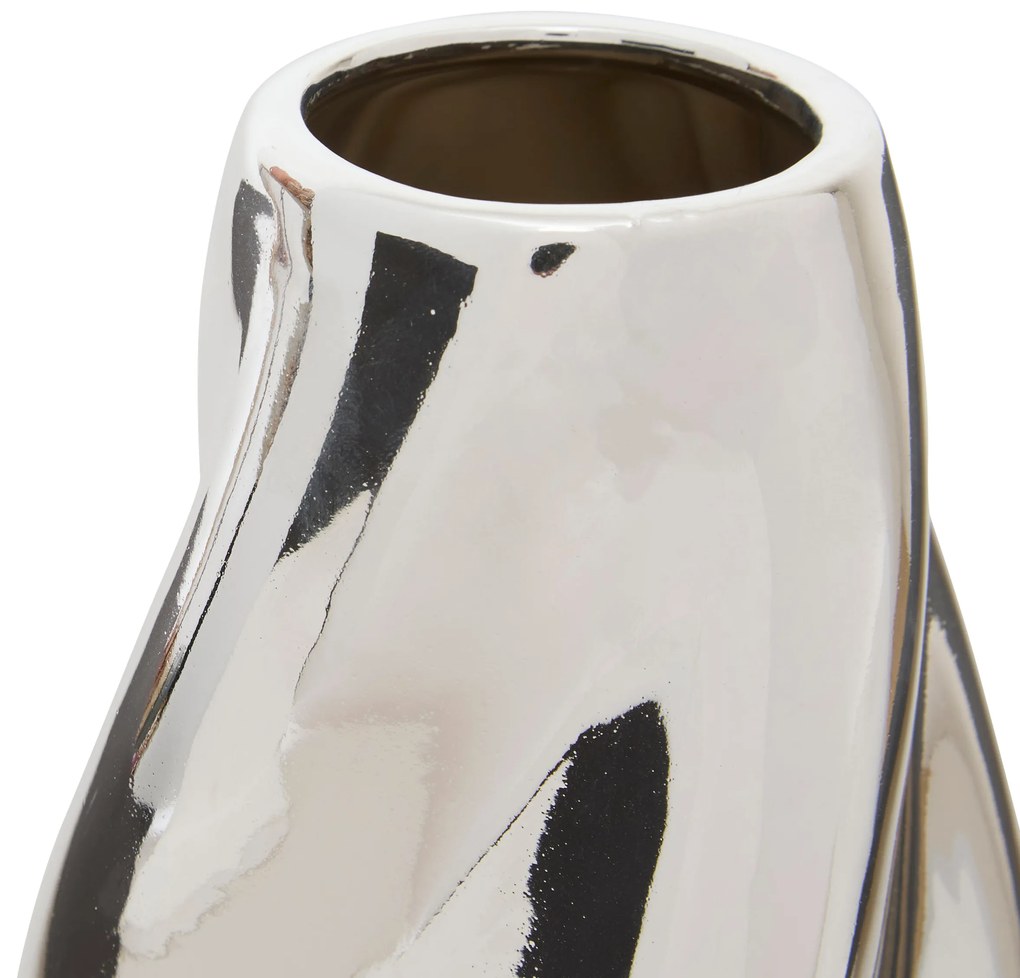 Wazon srebrny TWISTED SKY, ceramiczny
