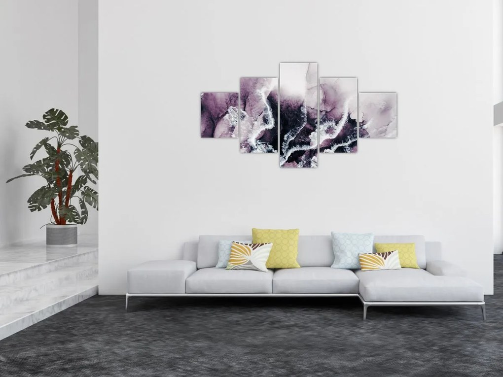 Obraz - Fioletowy marmur N⁰2 (125x70 cm)